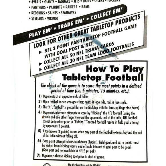 Table Top Enterprises Other Tabletop Nfl Logo Table Top Footballs